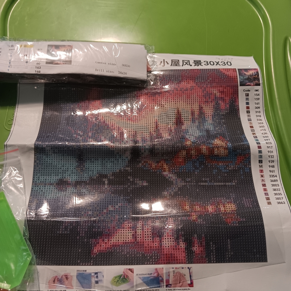 Colorful Lake House Diamond Painting Kit 30x30
